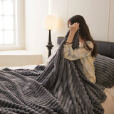 CloudHug Bubble Plush Blanket - Froggy Gray
