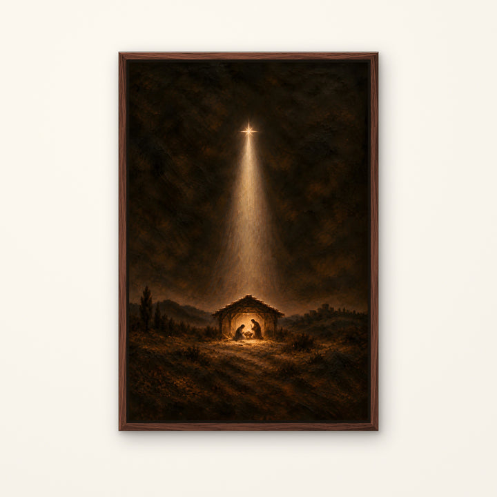 Star of Bethlehem Nativity - Framed Canvas